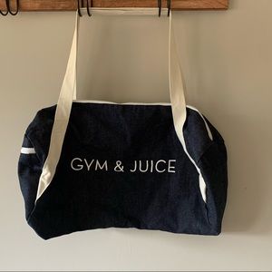 “Gym & Juice” Chambray Gym Duffel